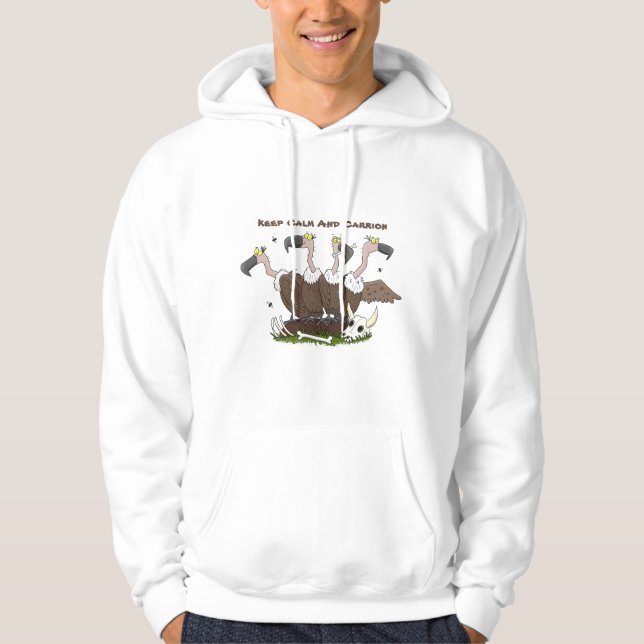 Funny vultures humour cartoon hoodie (Front)