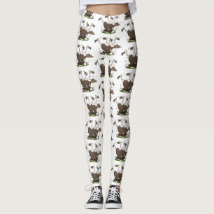 Funny vultures humour cartoon leggings