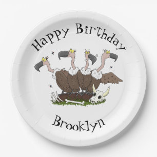 Funny vultures humour cartoon paper plate