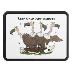 Funny vultures humour cartoon trailer hitch cover