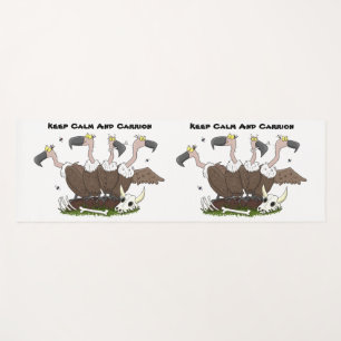 Funny vultures humour cartoon yoga mat