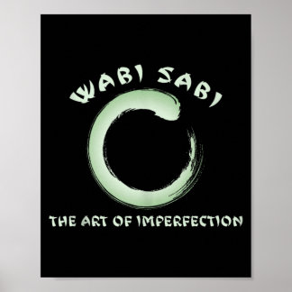 Funny Wabi Sabi Zen Enso Circle Yoga Meditation Poster