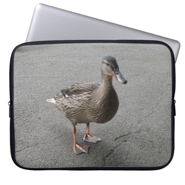 Funny Waddling Duck Laptop Bag (Front)