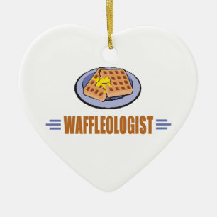 Funny Waffle Ceramic Ornament