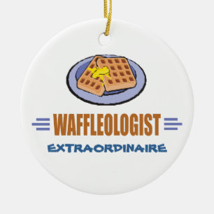 Funny Waffle Ceramic Ornament
