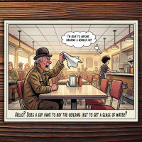 Funny Waitress Life Restaurant Humour Postcard