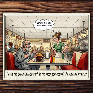 Funny Waitress Life Restaurant Humour  Postcard