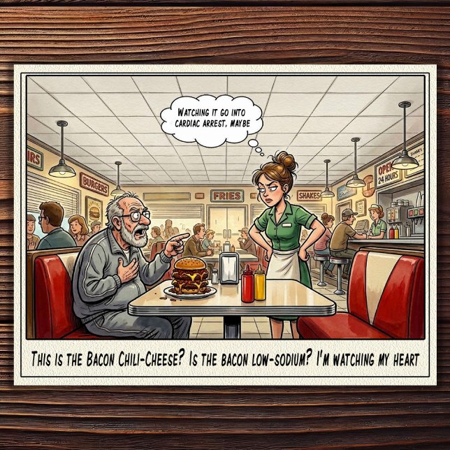 Funny Waitress Life Restaurant Humour  Postcard (Creator Uploaded)