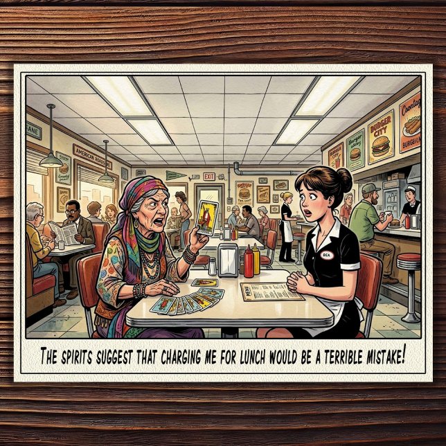 Funny Waitress Life Restaurant Humour Postcard (Creator Uploaded)