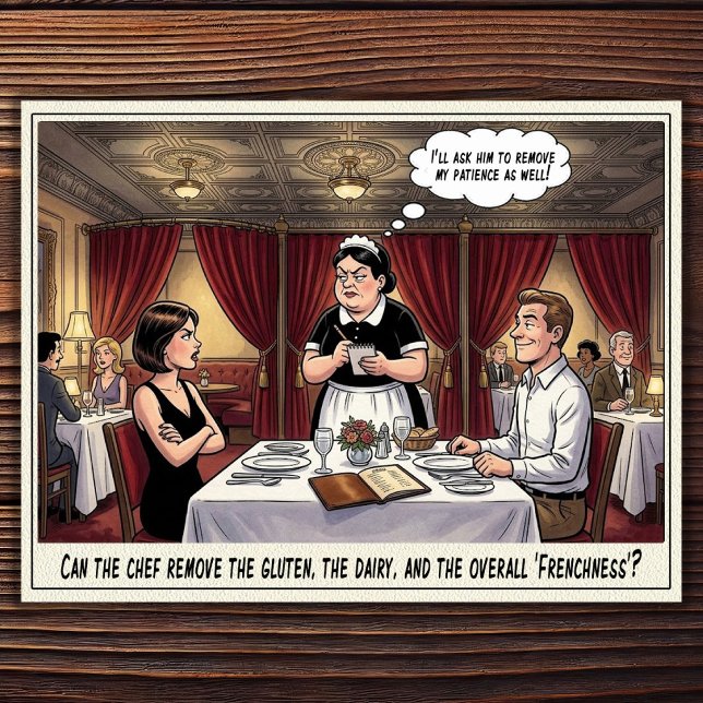 Funny Waitress Life Restaurant Humour  Postcard (Creator Uploaded)