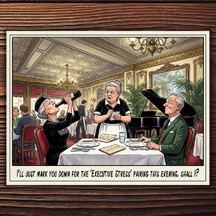 Funny Waitress Life Restaurant Humour  Postcard