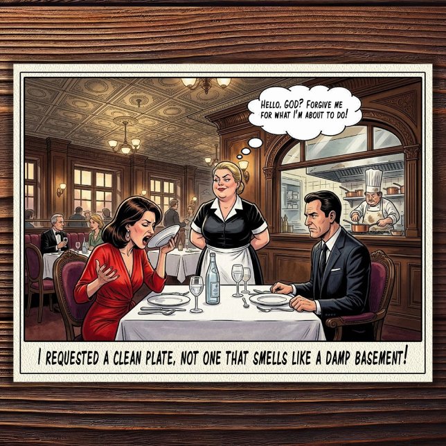 Funny Waitress Life Restaurant Humour  Postcard (Creator Uploaded)