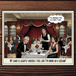 Funny Waitress Life Restaurant Humour  Postcard
