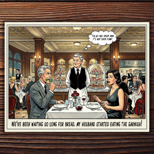 Funny Waitress Life Restaurant Humour  Postcard