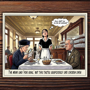 Funny Waitress Life Restaurant Humour  Postcard