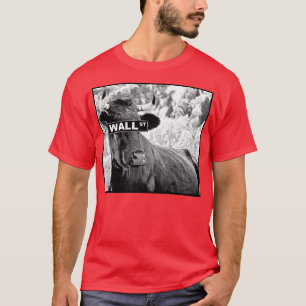 Funny Wall ST Street Bull Trading Stock Market Tra T-Shirt