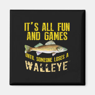 Funny Walleye Fishing Freshwater Fish Graphic Men  Magnet