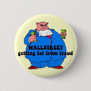 Funny wallstreet 2 inch round button