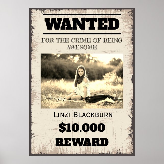Funny Wanted  Poster (Front)
