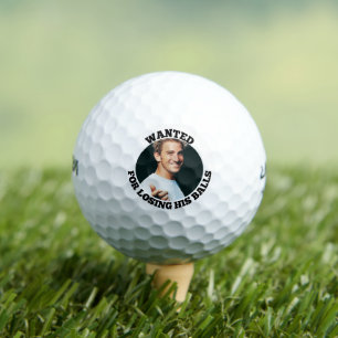 Funny Wanted Quote Photo Lost Golf Balls