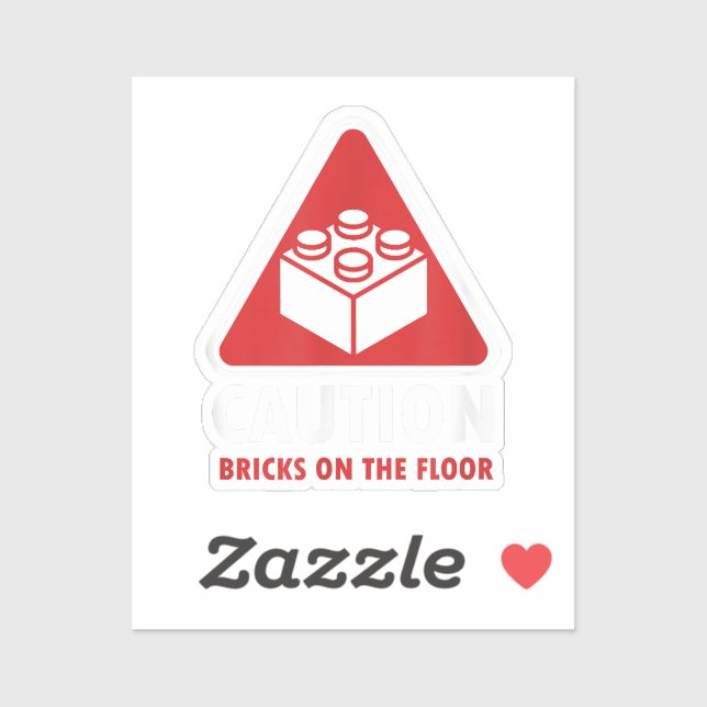 Funny Warning Caution Building Blocks Bricks On Fl (Sheet)