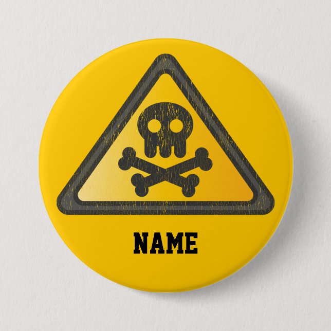 Funny Warning SignThunder_Cove 3 Inch Round Button (Front)