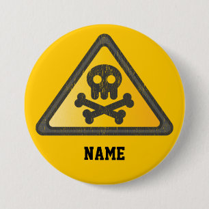 Funny Warning SignThunder_Cove 3 Inch Round Button