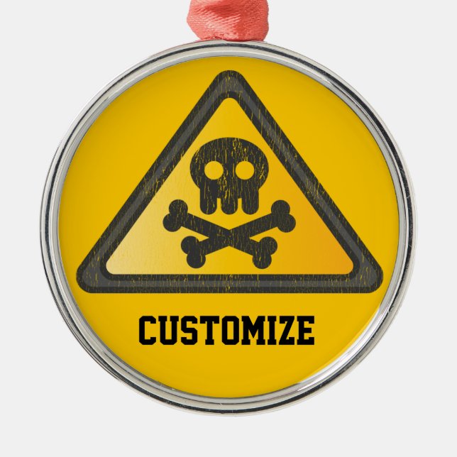 Funny Warning SignThunder_Cove Metal Ornament (Front)