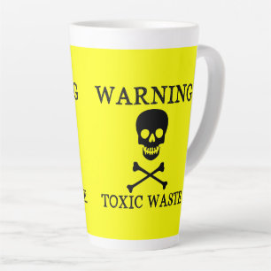 Funny ★ WARNING Toxic Waste ★ Eco Yellow Latte Mug