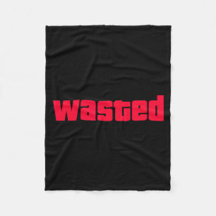 Funny Wasted Gaming Insred Wasted Novelty  Fleece Blanket