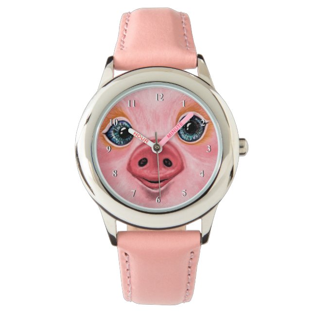 Funny Watch with Happy Pig Smile (Front)