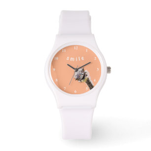 Funny Watch with Happy Playful Ostrich - Smile