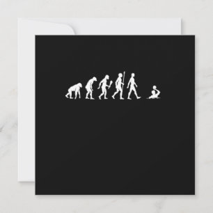 Funny Water Polo Evolution Water Polo Player Gift Invitation