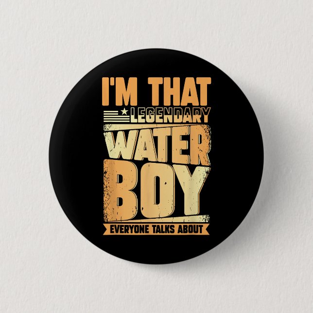 Funny Waterboy Football Team Manager Hydration Spe 2 Inch Round Button (Front)