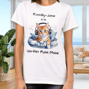 Funny Watercolor Cat Humor Personalized T-Shirt