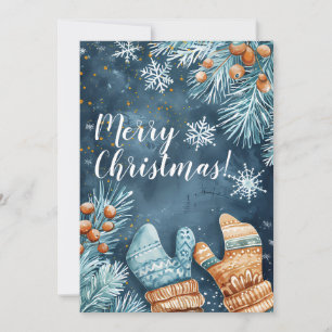 Funny Watercolor Christmas Greeting Card