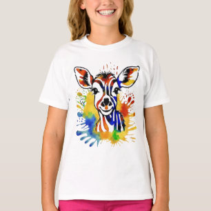 Funny watercolor colourful antelope T-Shirt
