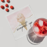 Funny Watercolor Ice Cream Bridal Shower Napkin<br><div class="desc">Funny Watercolor Ice Cream Bridal Shower Napkins</div>