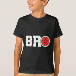 Funny Watermelon Bro Cute Summer Vacation Brother T-Shirt
