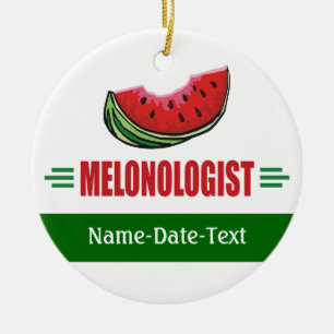Funny Watermelon Ceramic Ornament