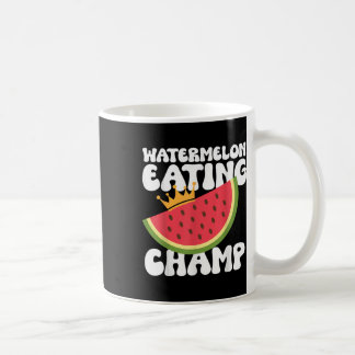 Funny Watermelon Eating Champ Summer Eating  Coffee Mug