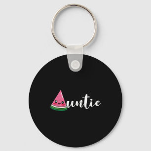 Funny Watermelon Fruit Lover Auntie Aunt Family Su Keychain