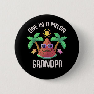 Funny Watermelon Grandpa Melon Grandfather Joke 2 Inch Round Button