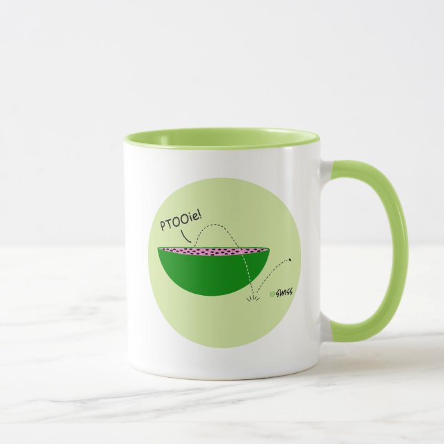Funny Watermelon Lover Cartoon Coffee Mug (Right)