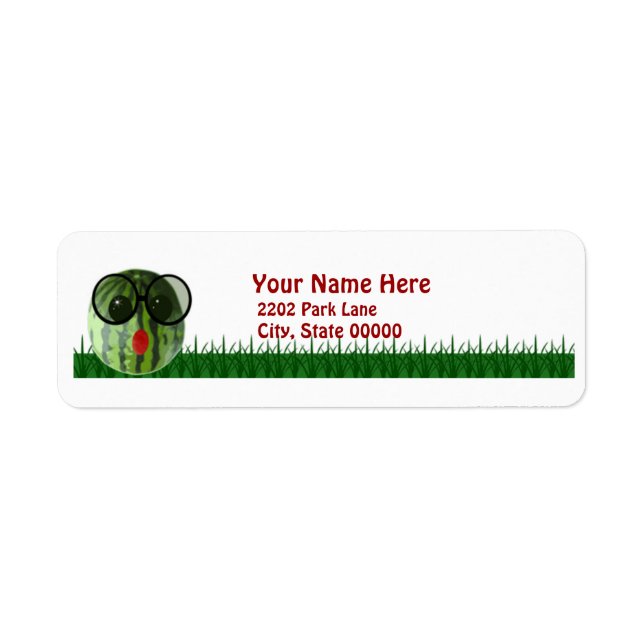 Funny Watermelon Picnic Return Address Label (Front)