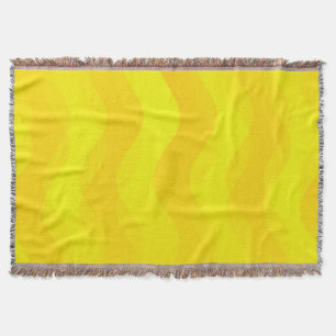 Funny Waves yellow + your idea Throw Blanket