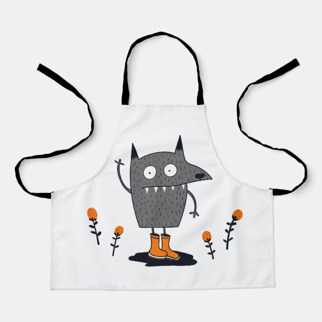 Funny Waving Monster Apron (Front)