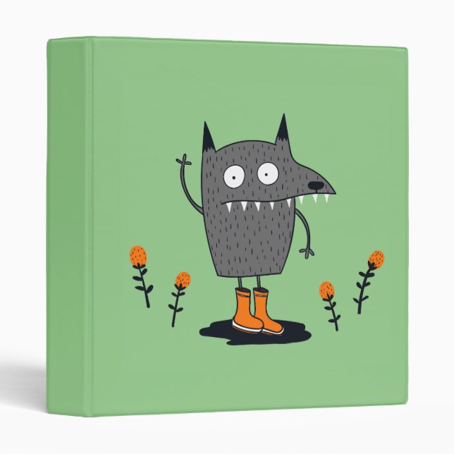 Funny Waving Monster Binder (Front/Spine)