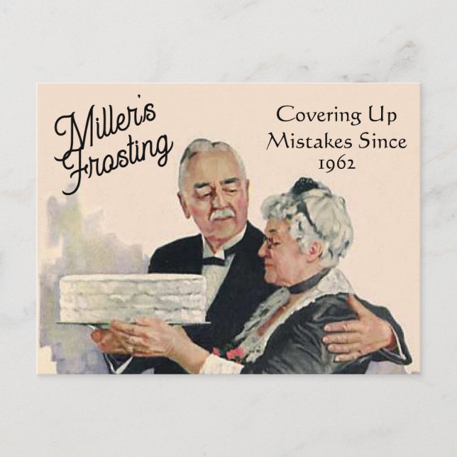 Funny Way to Cover Mistakes Frosting Personalized Postcard (Front)