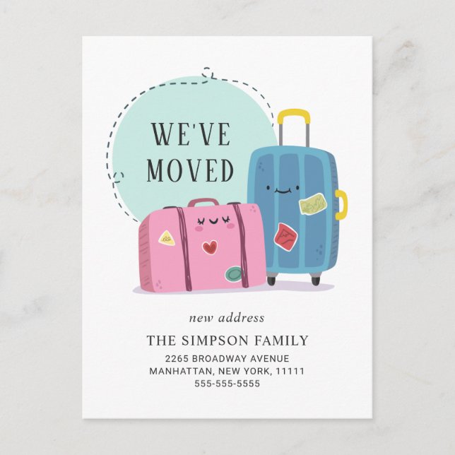 Funny We have Moved Moving Announcement Postcard (Front)